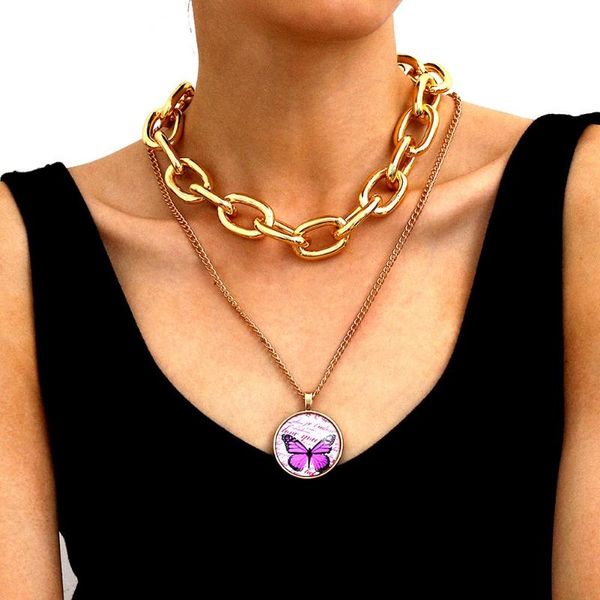 the new retro women 2-layer letter butterfly round pendant choker chain necklace jewelry clavicle chain, Silver
the new retro women 2-layer letter butterfly round pendant choker chain necklace jewelry clavicle chain, Silver
