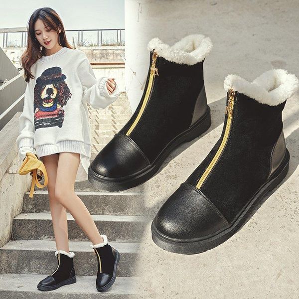 winter boots women's and ankle boots pointed ladies leather fashion women's snow, Black
winter boots women's and ankle boots pointed ladies leather fashion women's snow, Black