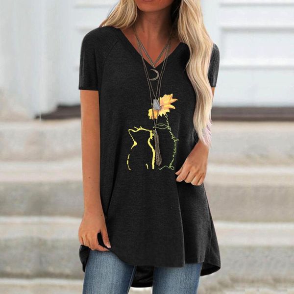 2021 summer women long fashion female blouses plus size v neck short sleeved camiseta long femininas blouse causal #t1g, White
2021 summer women long fashion female blouses plus size v neck short sleeved camiseta long femininas blouse causal #t1g, White