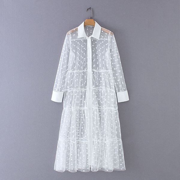 2021 new european and female sunscreen dressed in summer dot wave transparent mesh long, irregular dress sleeve uyuc, Black;gray
2021 new european and female sunscreen dressed in summer dot wave transparent mesh long, irregular dress sleeve uyuc, Black;gray