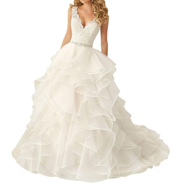 2021 new deep bow neckline v ruffle dress patterns the white line sleeveless designer wedding gowns vxml
2021 new deep bow neckline v ruffle dress patterns the white line sleeveless designer wedding gowns vxml