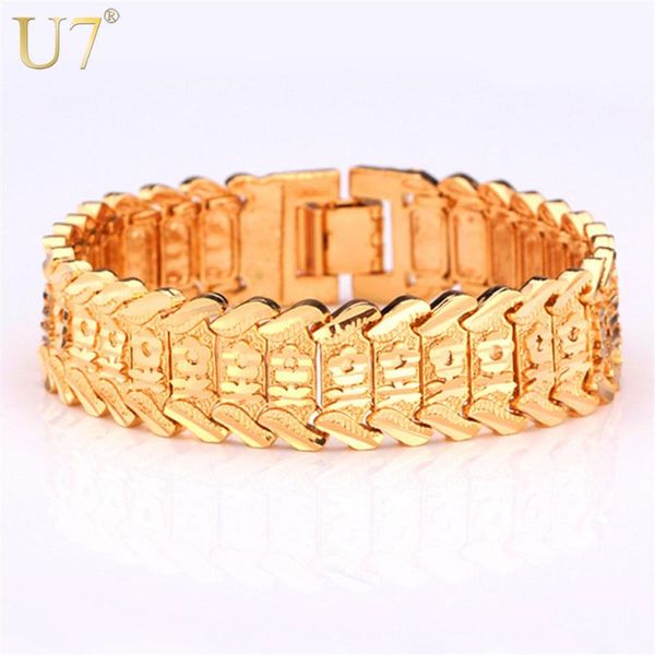 u7 sale big bracelet gold color flower pattern trendy jewelry 20cm bracelets & bangles for men/women h494, Black
u7 sale big bracelet gold color flower pattern trendy jewelry 20cm bracelets & bangles for men/women h494, Black