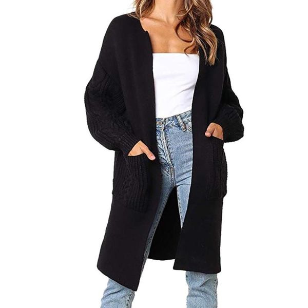 women sweater solid knitted long sleeve pullover pockets cardigans fashion windbreaker blusas elegantes de mujer 2020 #7, Black;white
women sweater solid knitted long sleeve pullover pockets cardigans fashion windbreaker blusas elegantes de mujer 2020 #7, Black;white