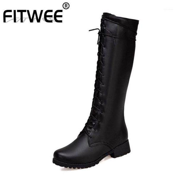 fitwee women 2020 motorcycle boots cross strap flats daily leisure shoes woman black knee high boots winter botas size 33-431
fitwee women 2020 motorcycle boots cross strap flats daily leisure shoes woman black knee high boots winter botas size 33-431