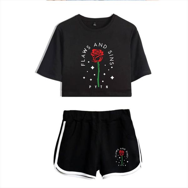 new web celebrity payton moormeier pytn print women two piece set shorts lovely t shirt clothes, Gray 
new web celebrity payton moormeier pytn print women two piece set shorts lovely t shirt clothes, Gray
