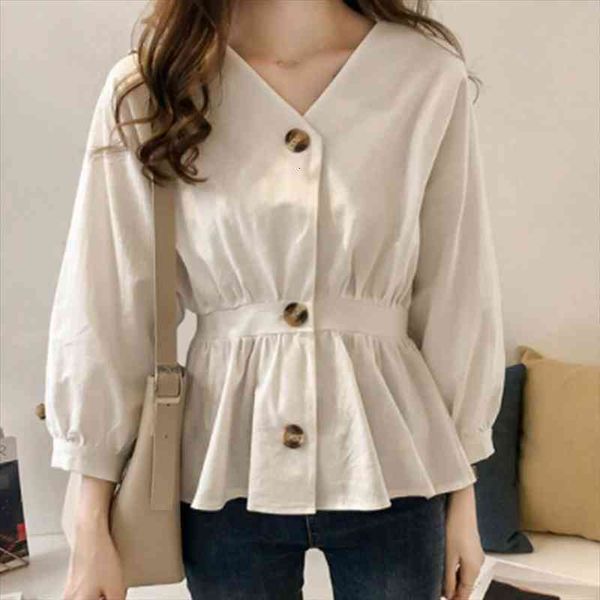 womens casual v neck button up slim ruffles waist long sleeve solid blouse batwing sleeve shirt women female, White
womens casual v neck button up slim ruffles waist long sleeve solid blouse batwing sleeve shirt women female, White