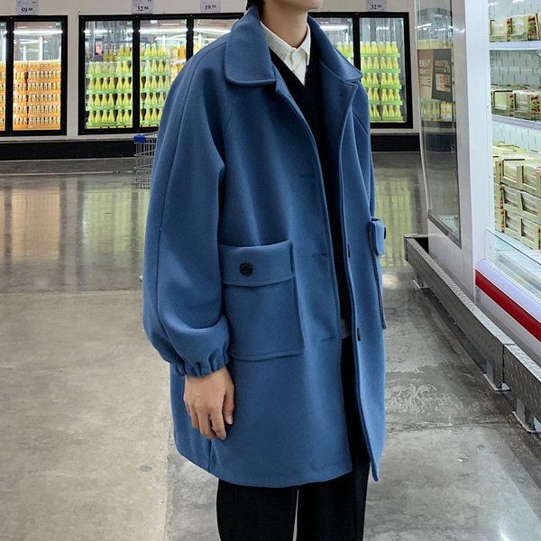 men's trench coats coat 2021 autumn winter slim pure color wool medium long relaxed leisure personality youth wear, Tan;black
men's trench coats coat 2021 autumn winter slim pure color wool medium long relaxed leisure personality youth wear, Tan;black