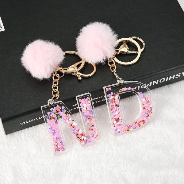 1pc keyring english letter sequins acrylic keychain with puffer ball 26 english word a to z handbag charms for woman, Silver
1pc keyring english letter sequins acrylic keychain with puffer ball 26 english word a to z handbag charms for woman, Silver
