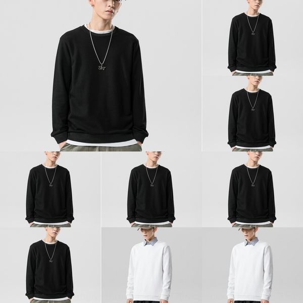 solid color versatile t-shirt loose men's long sleeve t-shirt sweater with early autumn basic crew neck bf style choym, Black
solid color versatile t-shirt loose men's long sleeve t-shirt sweater with early autumn basic crew neck bf style choym, Black