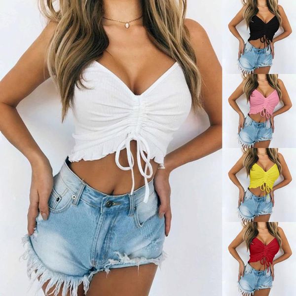 women strap tank crop ladies deep v-neck tee fashion vest summer camisole women casual sleeveless female blusas, White
women strap tank crop ladies deep v-neck tee fashion vest summer camisole women casual sleeveless female blusas, White