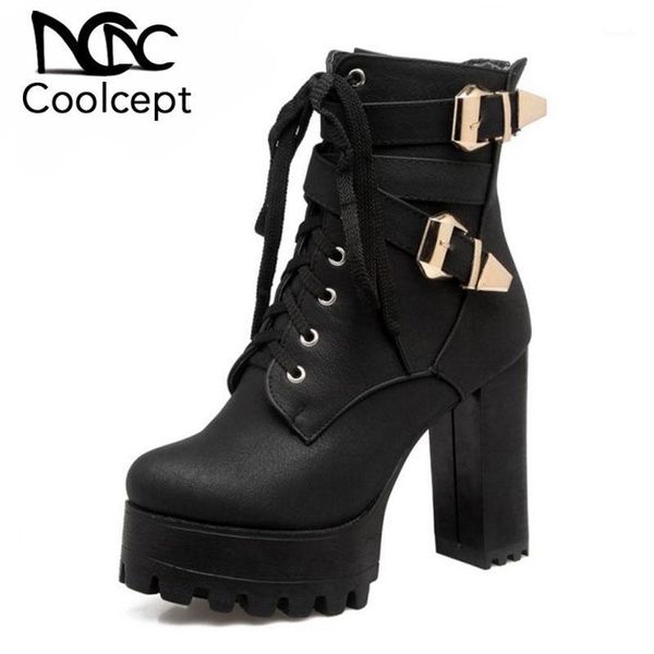 boots coolcept size 33-48 ladies high heel women platform round toe metal buckle thick heels boot warm winter female bota mujer1, Black
boots coolcept size 33-48 ladies high heel women platform round toe metal buckle thick heels boot warm winter female bota mujer1, Black