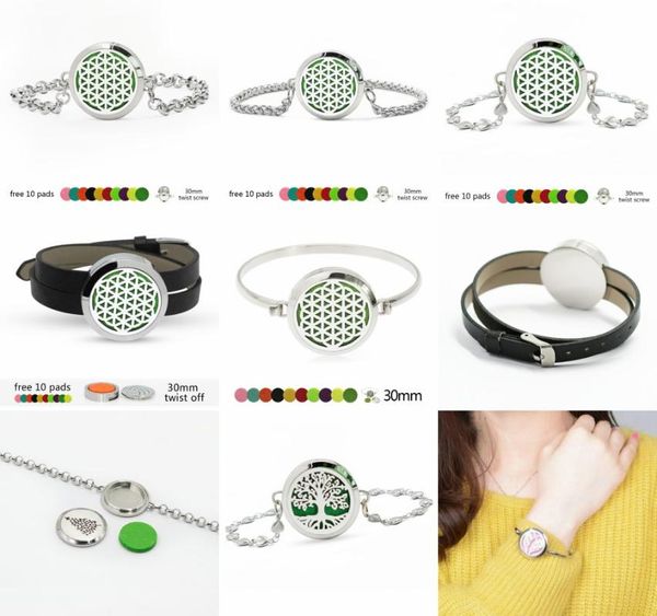 bangle flower of life stainless steel aroma locket mixed style wrist bracelet magnetic diffuser perfume 10 pads, Black
bangle flower of life stainless steel aroma locket mixed style wrist bracelet magnetic diffuser perfume 10 pads, Black