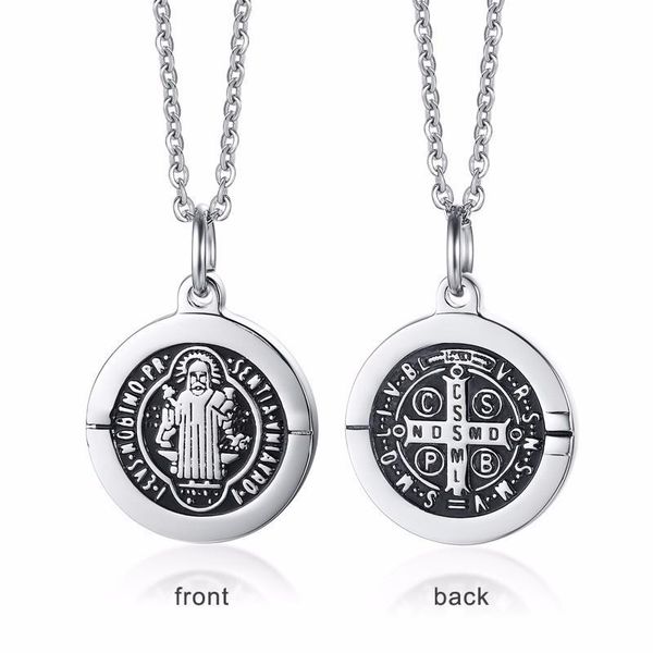 vnox st benedict exorcism pendant necklace for women men stainless steel catholic roman cross demon protection ghost, Silver
vnox st benedict exorcism pendant necklace for women men stainless steel catholic roman cross demon protection ghost, Silver