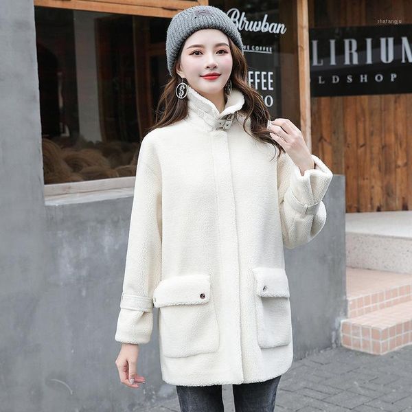 2020 new winter slim solid color women faux fur overcoat fashion casual female outerwear warm ladies coat1, Black
2020 new winter slim solid color women faux fur overcoat fashion casual female outerwear warm ladies coat1, Black