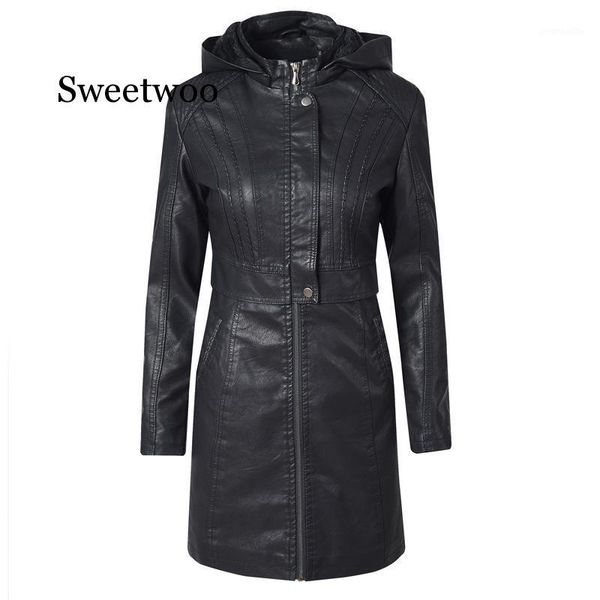 2020 fashion leather coats women's spring autumn clothing long section slim pu leather jacket s- brown black coffee1
2020 fashion leather coats women's spring autumn clothing long section slim pu leather jacket s- brown black coffee1