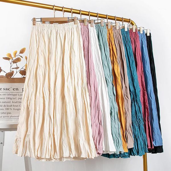 harajuku white long pleated skirts womens saias elegant casual solid fashion black high waist skirts female mujer faldas q33741
harajuku white long pleated skirts womens saias elegant casual solid fashion black high waist skirts female mujer faldas q33741