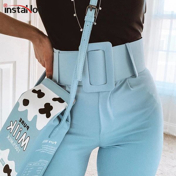 instacasual high waist pencil pants women belt ankle length office lady pants blue zipper suit trousers straight leg sashes c1111, Black;white
instacasual high waist pencil pants women belt ankle length office lady pants blue zipper suit trousers straight leg sashes c1111, Black;white