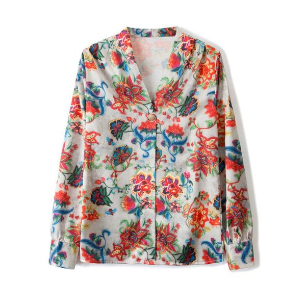 color imitation silk blouse women 2021 autumn new loose long-sleeved imitation print cute silk shirt women, White
color imitation silk blouse women 2021 autumn new loose long-sleeved imitation print cute silk shirt women, White