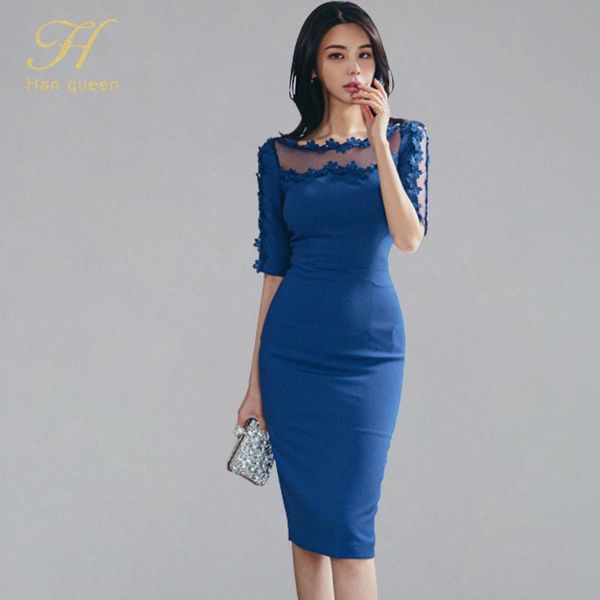 h han queen korean elegant mesh lace patchwork o-neck pencil dress women summer office wear dresses sheath bodycon vestidos, Black;gray
h han queen korean elegant mesh lace patchwork o-neck pencil dress women summer office wear dresses sheath bodycon vestidos, Black;gray