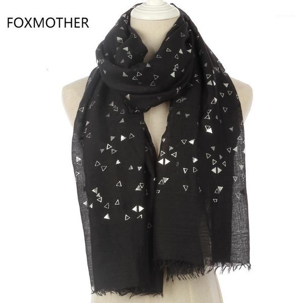 scarves foxmother fashion womens foil sliver black pink triangle geometric pattern hijab scarf shawl 20211, Blue;gray
scarves foxmother fashion womens foil sliver black pink triangle geometric pattern hijab scarf shawl 20211, Blue;gray
