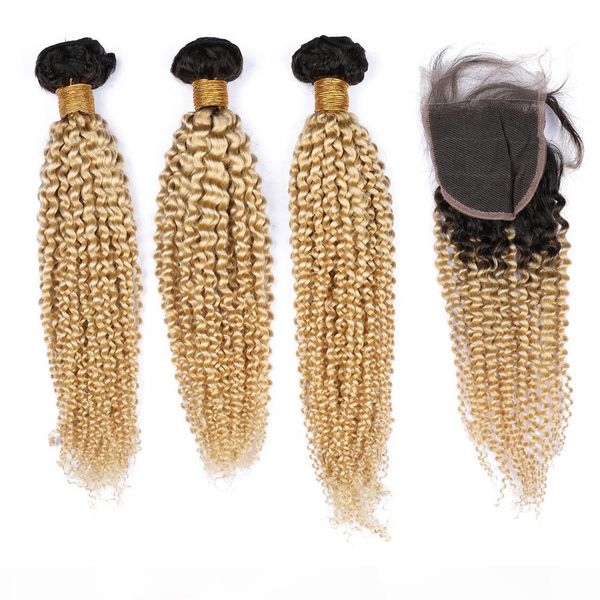 #1b 613 dark root blonde ombre indian virgin human hair wefts with closure kinky curly blonde ombre 3bundles with 4x4 lace front closure, Black;brown
#1b 613 dark root blonde ombre indian virgin human hair wefts with closure kinky curly blonde ombre 3bundles with 4x4 lace front closure, Black;brown