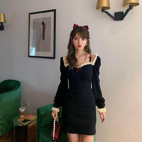 2021 new spring female sweater knitted-out black chic ladies lace turtleneck square dress y245 68yl, Black;gray
2021 new spring female sweater knitted-out black chic ladies lace turtleneck square dress y245 68yl, Black;gray