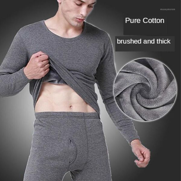 men's thermal underwear men's set for autumn /winter plus velvet thickening middle-aged and youth cotton round neck underwear1, Black;white
men's thermal underwear men's set for autumn /winter plus velvet thickening middle-aged and youth cotton round neck underwear1, Black;white