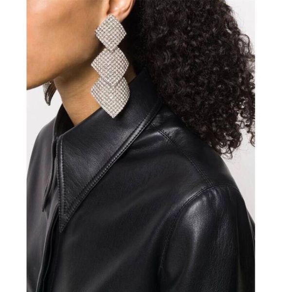 Women Fashion Rhinestone Gems Geometric Big Dangle Earrings Jewelry Maxi Evening Dress Statement Earrings Accessories Hot Sale, Silver
Women Fashion Rhinestone Gems Geometric Big Dangle Earrings Jewelry Maxi Evening Dress Statement Earrings Accessories Hot Sale, Silver
