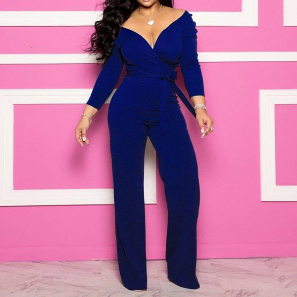 jumpsuit women office elegant long jumpsuits plus size v neck lace up solid blue ladies overalls fashion oversized rompers, Black;white
jumpsuit women office elegant long jumpsuits plus size v neck lace up solid blue ladies overalls fashion oversized rompers, Black;white