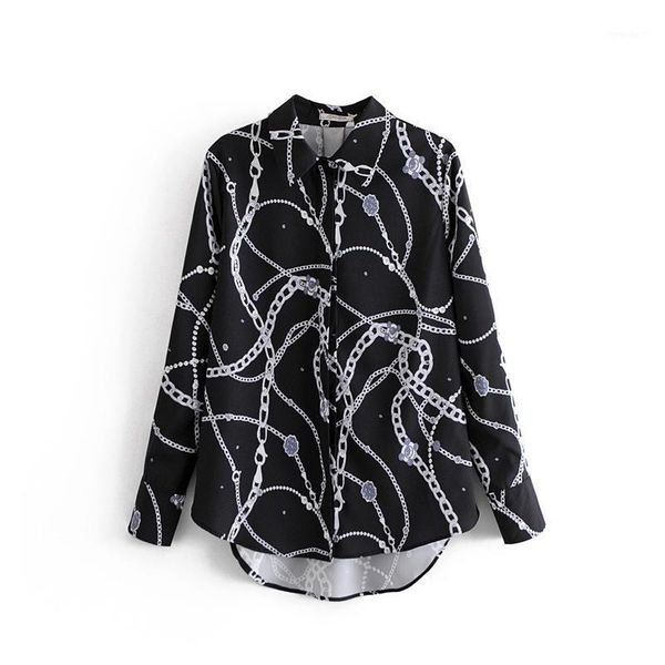 women's blouses & shirts dan teng 40-27258 european and american fashion chain printing long sleeve shirt1, White
women's blouses & shirts dan teng 40-27258 european and american fashion chain printing long sleeve shirt1, White