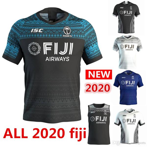 

international league 2020 fiji home away rugby jerseys national rugby league shirt fiji 7s training rugby jersey s-5xl dhl ing, Black;gray