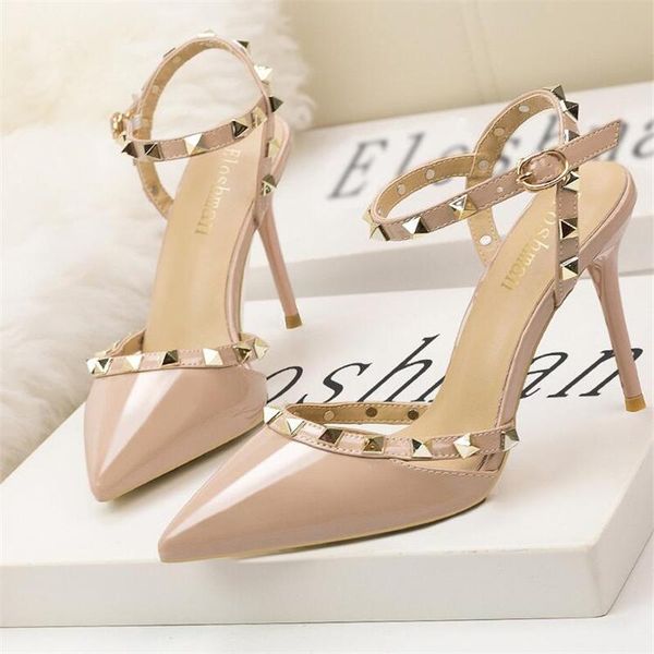 plus size simple nightclub stiletto heels shallow mouth pointed rivets hollow sandals high heels pumps shoes for women, Black
plus size simple nightclub stiletto heels shallow mouth pointed rivets hollow sandals high heels pumps shoes for women, Black