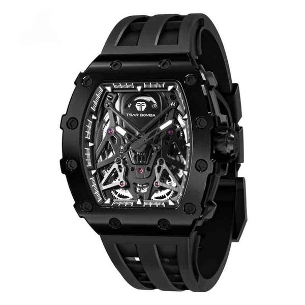mens automatic watch tsar bomba skeleton tonneau design stainless steel mechanical 50m waterproof wristwatch premium male gift, Slivery;brown
mens automatic watch tsar bomba skeleton tonneau design stainless steel mechanical 50m waterproof wristwatch premium male gift, Slivery;brown