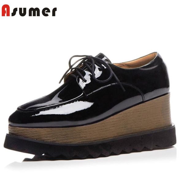 asumer 2021 patent leather women pumps square toe spring summer wedges platform shoes fashion cool casual shoes woman, Black
asumer 2021 patent leather women pumps square toe spring summer wedges platform shoes fashion cool casual shoes woman, Black