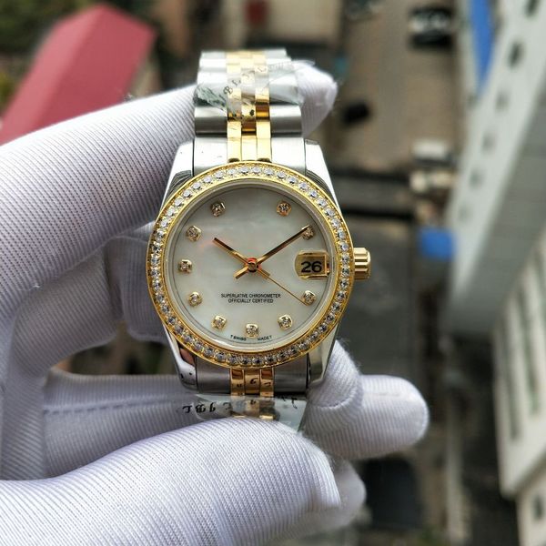 factory real photo photo damies diamond bezel белая жемчужная мать с бриллиантами классика 31 мм 178383 автоматические женские часы часов, Slivery;brown
factory real photo photo damies diamond bezel белая жемчужная мать с бриллиантами классика 31 мм 178383 автоматические женские часы часов, Slivery;brown