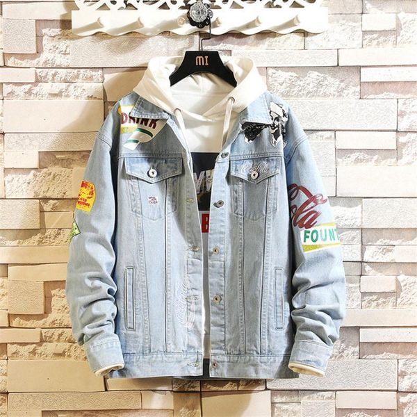 2020 men casual denim jacket mens hip hop loose bomber jackets man hole retro jean jacket coat streetwear chaqueta hombre m-5xl1, Black;brown
2020 men casual denim jacket mens hip hop loose bomber jackets man hole retro jean jacket coat streetwear chaqueta hombre m-5xl1, Black;brown