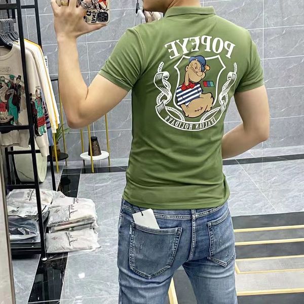 polo men's cartoon popeye fashion short sleeve 2022 summer new fashion casual sweatshirts lapel t-shirt men clothing green black white, White;black
polo men's cartoon popeye fashion short sleeve 2022 summer new fashion casual sweatshirts lapel t-shirt men clothing green black white, White;black