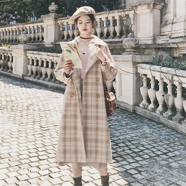 2020 fashion woolen coat female casual plaid windbreaker overcoats autumn winter women's double-breasted wool jackets xa2451, Black
2020 fashion woolen coat female casual plaid windbreaker overcoats autumn winter women's double-breasted wool jackets xa2451, Black