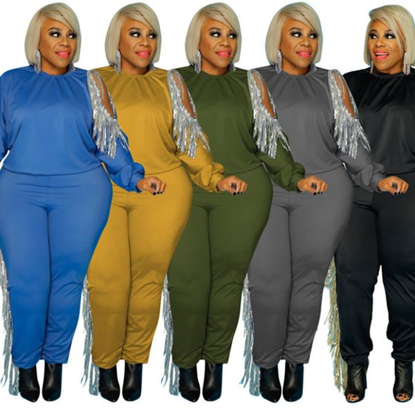 women xl-5xl designer 2 piece set tracksuits fall winter casual clothing plus size outfits long sleeve hoodies leggings pullover pants 4165, Black
women xl-5xl designer 2 piece set tracksuits fall winter casual clothing plus size outfits long sleeve hoodies leggings pullover pants 4165, Black