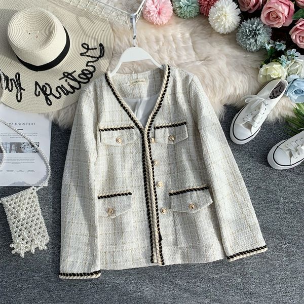 autumn and winter long-sleeved plaid jacket 2021new woolen retro elegant loose women's short coat, Black
autumn and winter long-sleeved plaid jacket 2021new woolen retro elegant loose women's short coat, Black