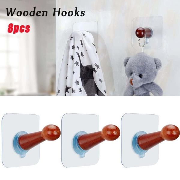 hooks & rails 8pcs adhesive hat hangers wall mounted rack coat hanging wooden bathroom stick on door closet cabinet1
hooks & rails 8pcs adhesive hat hangers wall mounted rack coat hanging wooden bathroom stick on door closet cabinet1