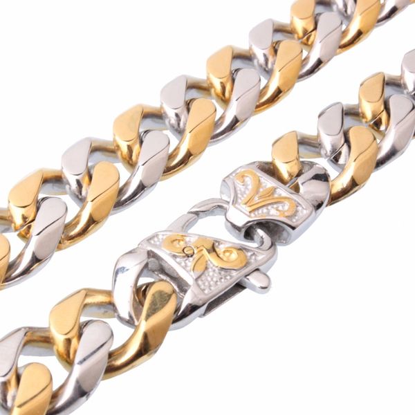 silver color gold color stainless steel chain necklace for men necklace chains curb cuban link chain gitf 12/15mmq0115, Golden;silver
silver color gold color stainless steel chain necklace for men necklace chains curb cuban link chain gitf 12/15mmq0115, Golden;silver