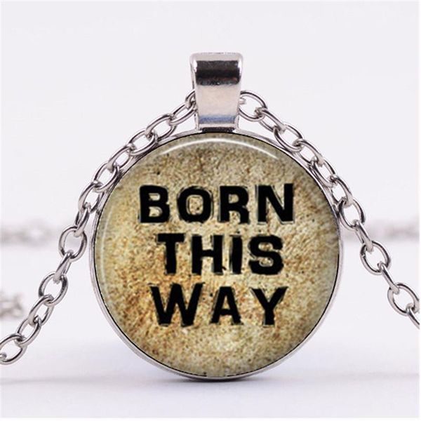 born this way p cabochon glass chain necklace,charm creative women pendants fashion jewelry accessory,friend gifts, Silver
born this way p cabochon glass chain necklace,charm creative women pendants fashion jewelry accessory,friend gifts, Silver