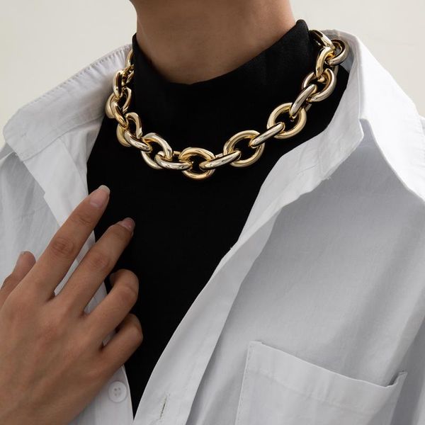 chokers gothic cuban punk simple sweater necklace women's hip hop rock thick short cross chain charm necklaces girls jewelry gifts, Golden;silver
chokers gothic cuban punk simple sweater necklace women's hip hop rock thick short cross chain charm necklaces girls jewelry gifts, Golden;silver
