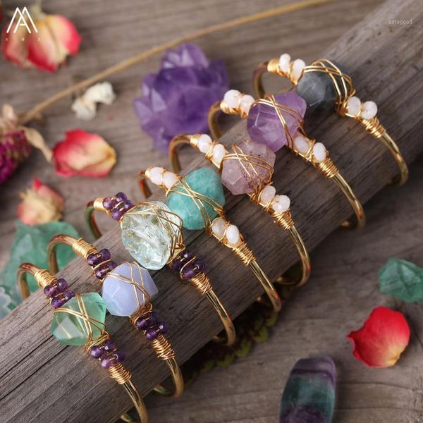 charm bracelets natural fluorite stone chunky beads open cuff bangles women amethysts quartz chip wire wrap gold copper bracelet jewelry1, Golden;silver
charm bracelets natural fluorite stone chunky beads open cuff bangles women amethysts quartz chip wire wrap gold copper bracelet jewelry1, Golden;silver