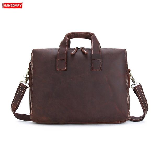 crazy horse leather retro men's briefcase business 15" lapshoulder messenger bag cowhide genuine leather official handbag
crazy horse leather retro men's briefcase business 15" lapshoulder messenger bag cowhide genuine leather official handbag