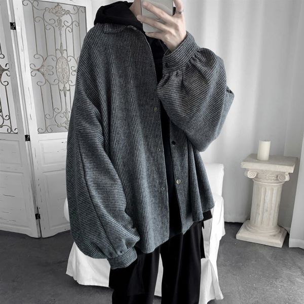 autumn and winter korean version of the men's japanese loose personality striped trend youth street casual kg-76, Black;brown
autumn and winter korean version of the men's japanese loose personality striped trend youth street casual kg-76, Black;brown