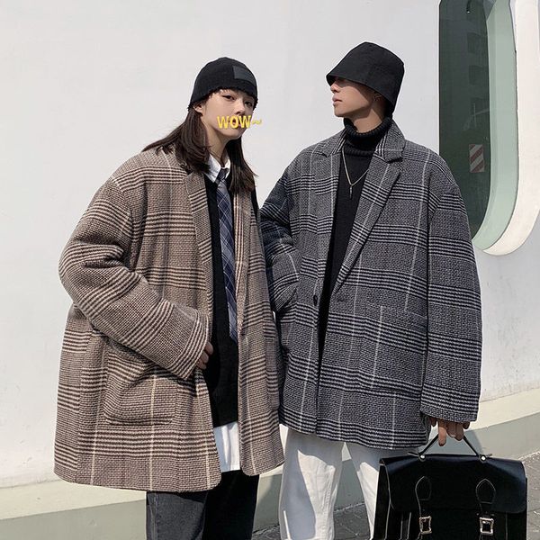 coat 2021 male autumn thin new winter couples plaid jacket wool and youth men's clothes a71o, Tan;black
coat 2021 male autumn thin new winter couples plaid jacket wool and youth men's clothes a71o, Tan;black