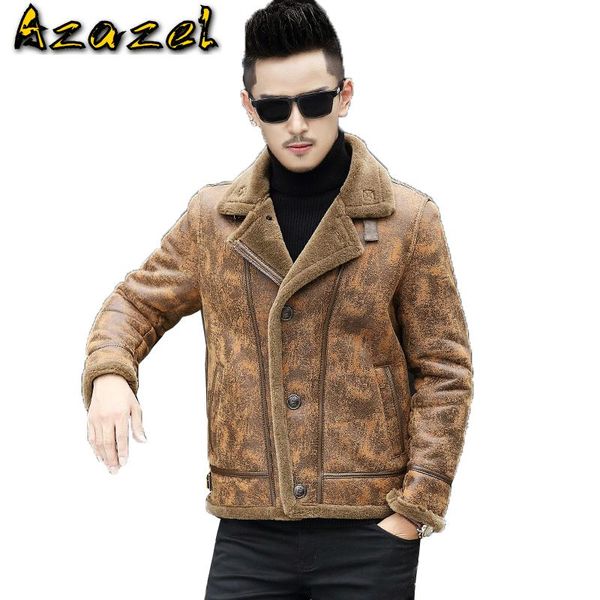 azazel genuine leather jacket men short motor sheepskin coat men's leather jackets korean coats l16643k kj1331, Black
azazel genuine leather jacket men short motor sheepskin coat men's leather jackets korean coats l16643k kj1331, Black