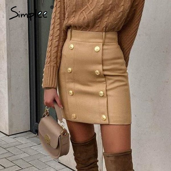 simplee elegant solid double breasted slim women skirt middle waist bodycon mini skirt office autumn winter short skirt ladies 201027, Black
simplee elegant solid double breasted slim women skirt middle waist bodycon mini skirt office autumn winter short skirt ladies 201027, Black